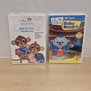 Baby Einstein DVD Set - Baby Mozart & Baby da Vinci - White & Blue